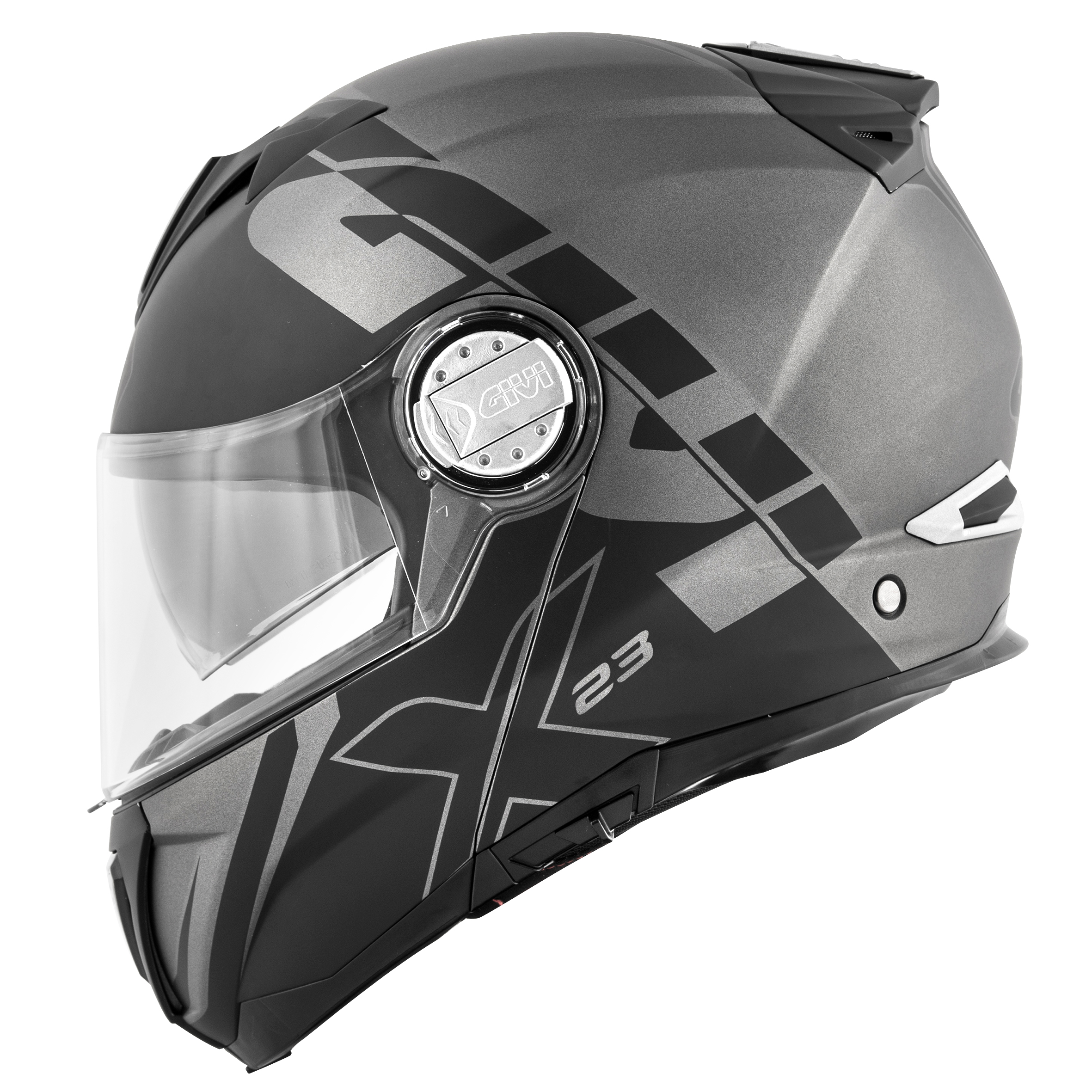 GIVI X 23 Sydney Eclipse Mat Titanium Noir Casque Moto Modulable RAD