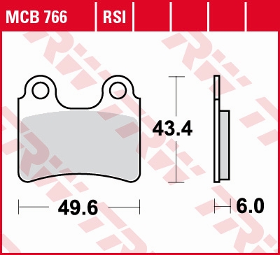 TRW Brake pads MCB766RSI Sinter competitive offroad - Brake pads and ...