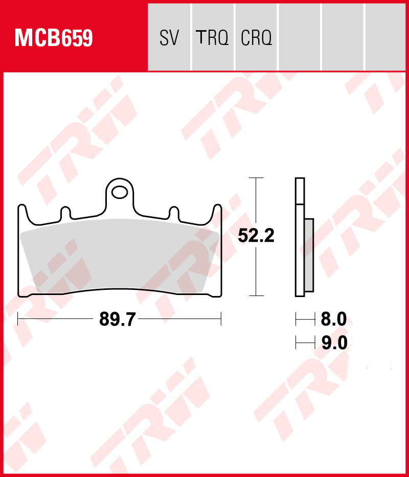 Trw Brake Pads Mcb Trq Sinter Track Brake Pads And Brake Shoes For