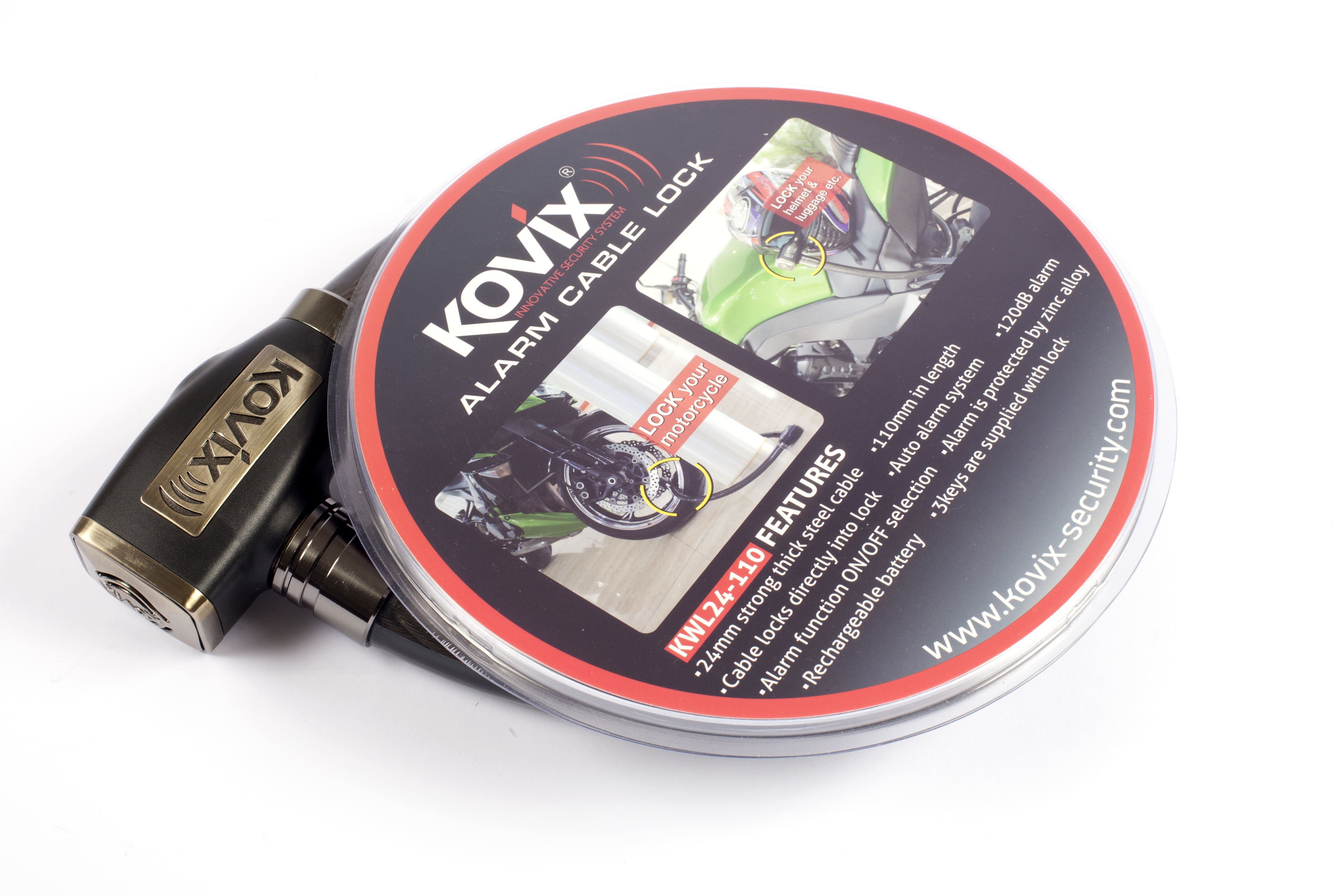 bedelaar ego Onderhandelen KOVIX Kabelslot met alarm 110cm - Kabelslot voor de moto | RAD